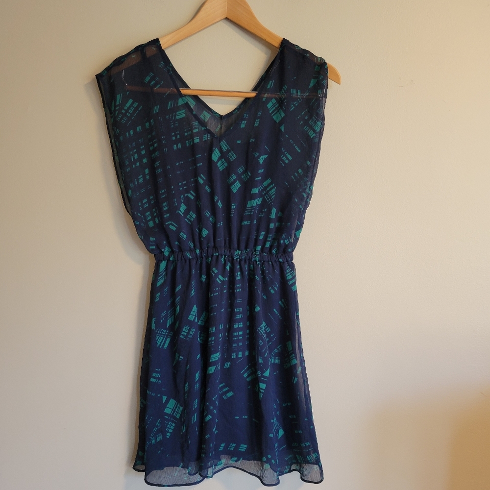 Express Sleeveless Sheer Slip Dress, XS